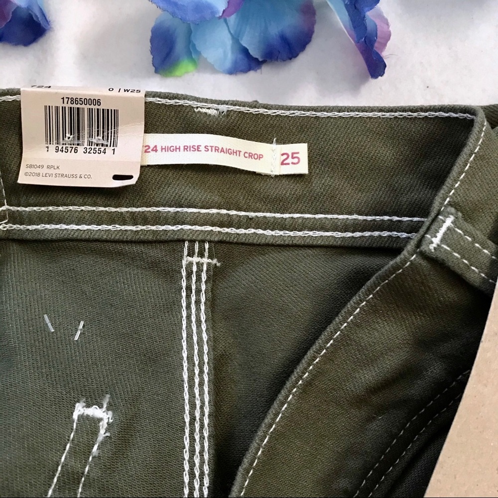 Levi's NWT 724 High Rise Straight Crop Jeans Women 0/25 - Picture 6 of 10